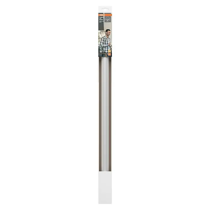 Osram LED-Unterbauleuchte TubeKIT - 8,9 W, Länge: 600 mm, Warmweiß - Nahaufnahme einer OSRAM Röhrenlampe mit neutralweißem Licht, ideal für Innenräume mit ihrem hellen, effizienten Licht.