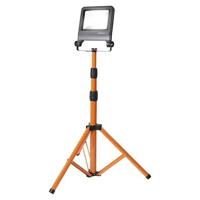 Osram LED-Arbeitsleuchte Tripod L - Lichtfarbe: Neutralweiß, IP65, 50 W - Osram LED-Baustrahler auf Stativ, ideal für Ausleuchtung von Arbeitsbereichen. Robuste Bauweise und hohe Leuchtkraft.