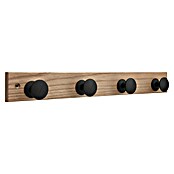 Inofix Perchero Ona (L x An x Al: 488 x 68 x 55 mm, Número de ganchos: 4 ud., Fresno nórdico/Negro) | BAUHAUS
