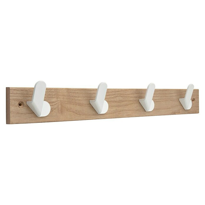 Inofix Perchero Nordik (L x An x Al: 488 x 68 x 51 mm, Número de ganchos: 4 ud., Fresno/Blanco) | BAUHAUS