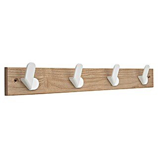Inofix Perchero Nordik (L x An x Al: 488 x 68 x 51 mm, Número de ganchos: 4 ud., Fresno/Blanco)