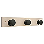 Inofix Perchero Ona (L x An x Al: 360 x 68 x 55 mm, Número de ganchos: 3 ud., Fresno calcáreo/Negro) | BAUHAUS