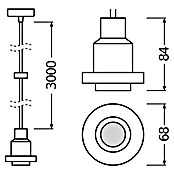 Osram Schnurpendel Vintage 1906 Pendulum Black (Schwarz, E27, Pendellänge: 200 cm, Max. Leistung: 60 W)
