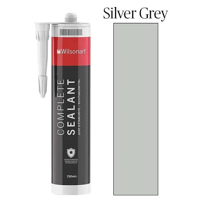 Dichtmasse Wilsonart Complete Sealant - 290 ml, Silver Grey - Produktbild von Wilsonart Complete Sealant in Silbergrau, ideal zum Abdichten von Fugen und zum Schutz vor Feuchtigkeit.