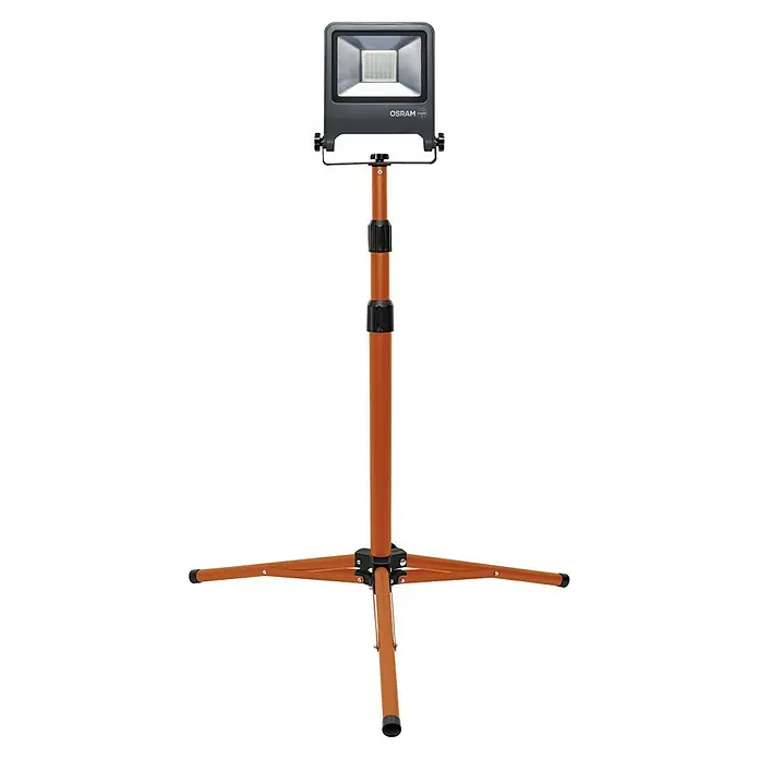 Osram LED-Arbeitsleuchte Tripod L - Lichtfarbe: Neutralweiß, IP65, 50 W - Bild einer OSRAM-Baustellenleuchte mit Stativ, ideal für flexible Ausleuchtung.