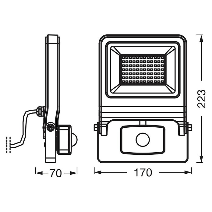 Osram Proyector de LED (Blanco, Sensor, 50 W, IP44)