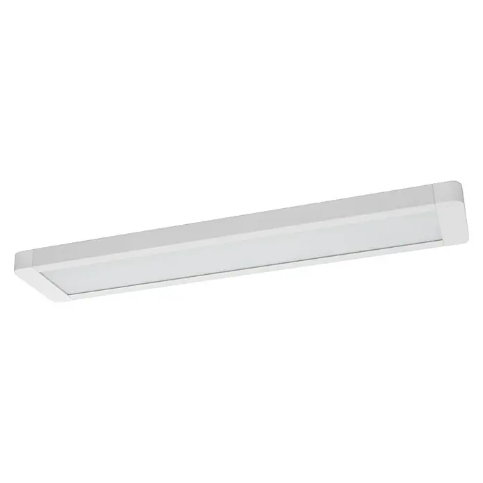 Ledvance LED-Deckenleuchte Office Line - 25 W, L x B x H: 61,5 x 13 x 2,5 cm, Weiß, Neutralweiß - Eine schlanke, weiße LED-Leuchte mit einer hellen, rechteckigen Lichtfläche und klaren Linien, ideal für moderne Innenräume.