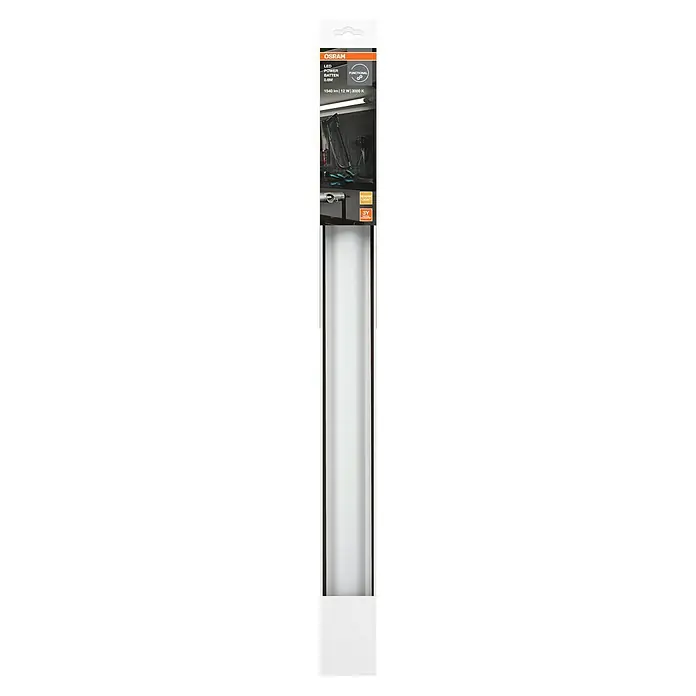 Osram LED-Lichtleiste Power Batten - L x B x H: 60 x 4,1 x 4,8 cm, Lichtfarbe: Warmweiß, 12 W, 220 V - 240 V - Die Osram LED-Röhre bietet mit 1540 Lumen und 12W Leistung eine effiziente Beleuchtung. Ideal für funktionale Anwendungen mit warmweißem Licht (3000K).