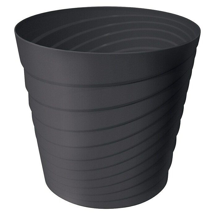 Cvetlični lonec Swing  (Zunanje dimenzije (Ø x V): 40 cm x 35 mm, Plastika, Antracit) | 8444 - Kunststoff Pflanzgefäße | IAKB - Gefäße Outdoor | IAK - Gefässe,Deko outdoor, Zeitschriften | IA - Gartenhartware | I - Stadtgarten | BAUHAUS