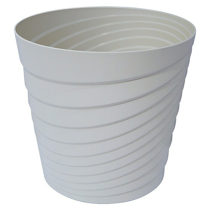 Cvetlični lonec Swing  (Zunanje dimenzije (Ø x V): 18 cm x 17 mm, Plastika, Bela) | 8444 - Kunststoff Pflanzgefäße | IAKB - Gefäße Outdoor | IAK - Gefässe,Deko outdoor, Zeitschriften | IA - Gartenhartware | I - Stadtgarten | BAUHAUS