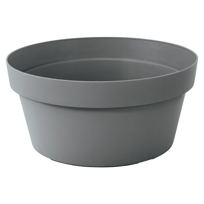 Okrugla tegla za cvijeće Melrose  (Vanjska dimenzija (ø x V): 30 cm x 14 mm, Plastika, Siva) | BAUHAUS