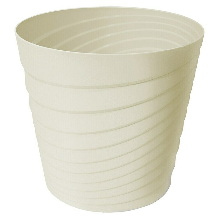 Tegla za cvijeće Swing  (Vanjska dimenzija (ø x V): 14 cm x 13 mm, Plastika, Bijela) | BAUHAUS