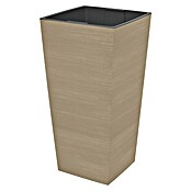 Visoka četvrtasta posuda za biljke Aurora Woody  (Vanjska dimenzija (D x Š x V): 25 x 25 x 46,5 cm, Smeđa) | BAUHAUS