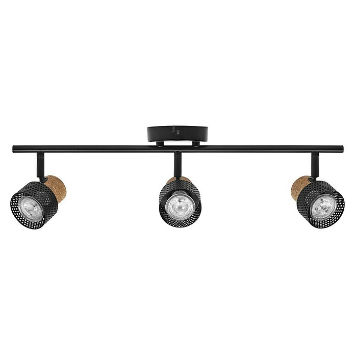 Osram Foco de pared Cork (10,2 W, L x An x Al: 57,7 x 10 x 13,6 cm, Negro, GU10, 3 ud.) | BAUHAUS