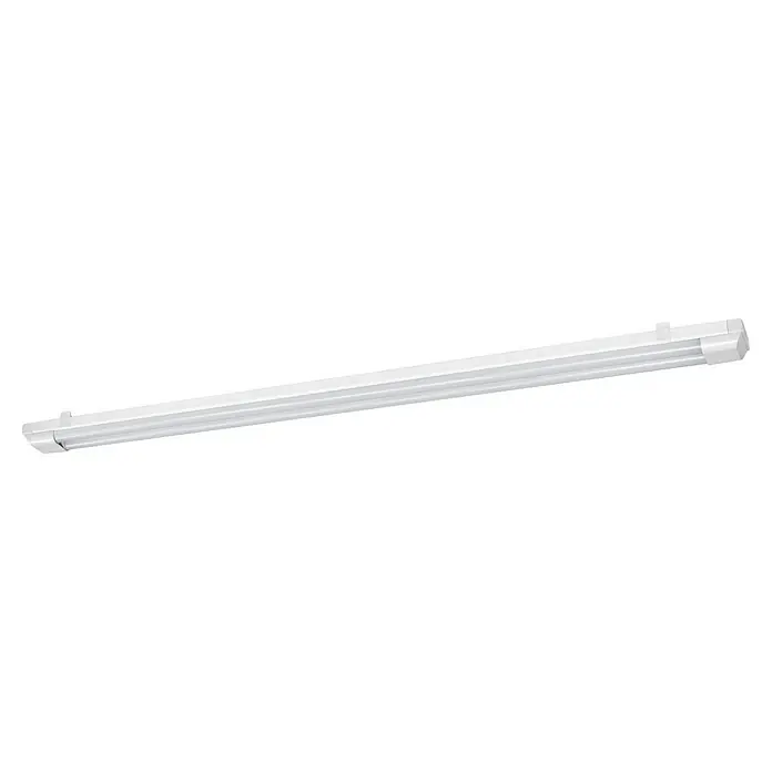 Osram Lámpara fluorescente LED Power Batten - L x An x Al: 120 x 8,2 x 4,8 cm, Color de luz: Blanco cálido, 50 W, 220 V - 240 V - Primer plano de una luz de tubo LED blanca, que ofrece iluminación moderna y eficiencia energética para espacios interiores.