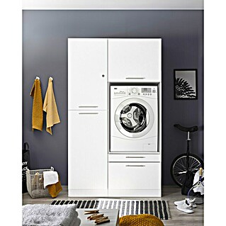 Respekta Wasmachinekast Clara (l x b: 67,6 x 117,4 cm, Wit, Met wasmachinekast en hoge kast)