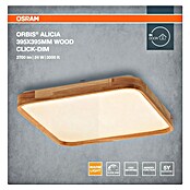 Osram Plafón LED Alicia (24 W, L x An x Al: 39,5 x 39,5 x 6 cm, Marrón, Blanco cálido) | BAUHAUS