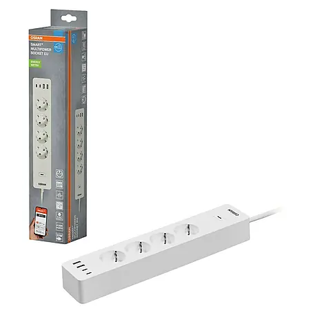 Osram Smart+ Smart-Steckdosenleiste 2. Gen. 2 USB-A, 2 USB-C