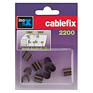 Inofix Cablefix Pieza de unión para canaleta 2200 (Marrón, 10 ud., An x Al: 0,6 x 0,5 cm)