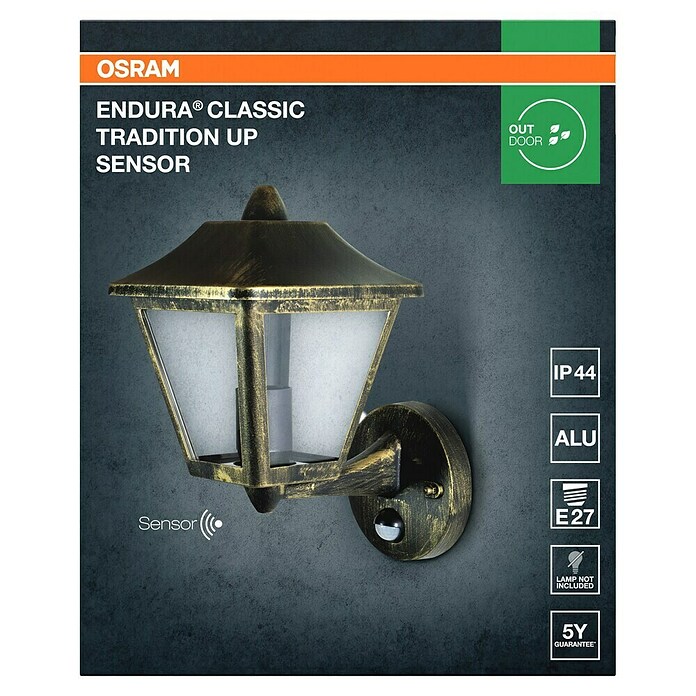 Osram Aplique exterior con sensor Endura (L x An x Al: 23 x 17 x 28 cm, IP44) | BAUHAUS