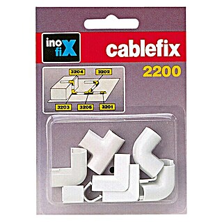 Inofix Cablefix Komplet pribora za kabelsku kanalicu 2200 (Bijele boje, Š x V: 0,6 x 0,5 cm, 10 Kom.)