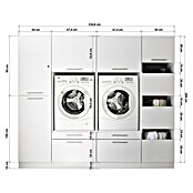 Respekta Wasmachinekast (l x b: 67,6 x 234,8 cm, Wit) | BAUHAUS