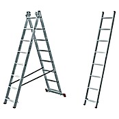 Krause Sprossen-Mehrzweckleiter (Arbeitshöhe: 5,4 m, Anzahl Tritte: 3 x 8 Sprossen, Aluminium)