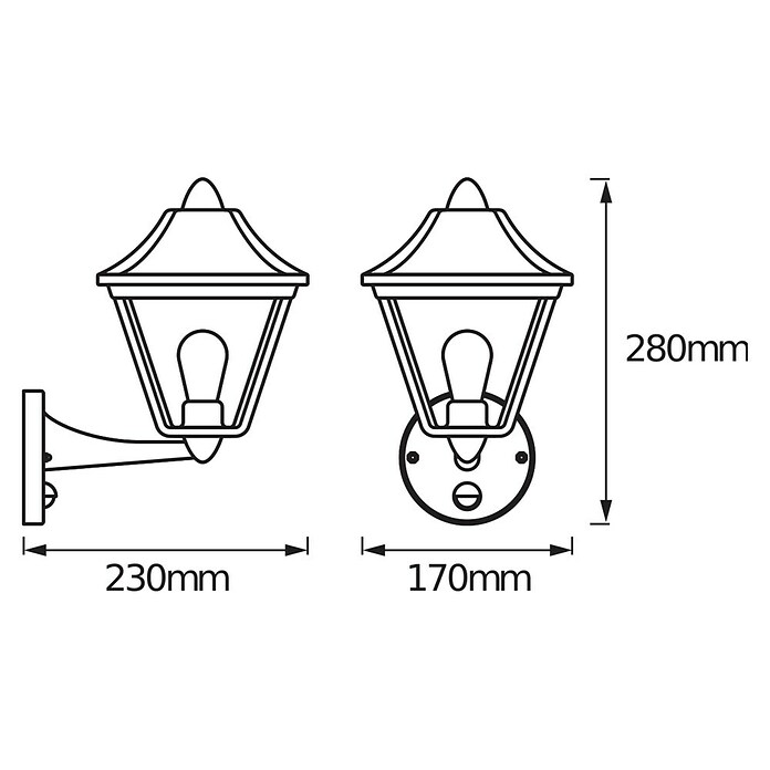 Osram Aplique exterior con sensor Endura (L x An x Al: 23 x 17 x 28 cm, IP44) | BAUHAUS