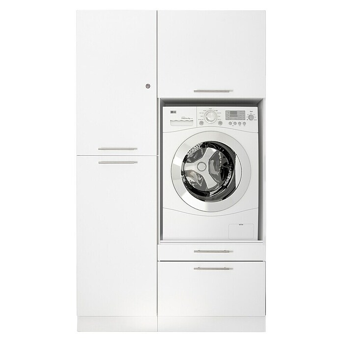 Respekta Waschmaschinenschrank Clara (L x B: 67,6 x 117,4 cm, Weiß, Mit Waschmaschinenschrank & Hochschrank) | BAUHAUS