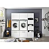 Respekta Waschmaschinenschrank Clara (L x B: 67,6 x 184,8 cm, Weiß, Mit zwei Waschmaschinenschränken & Wäscheschrank) | BAUHAUS