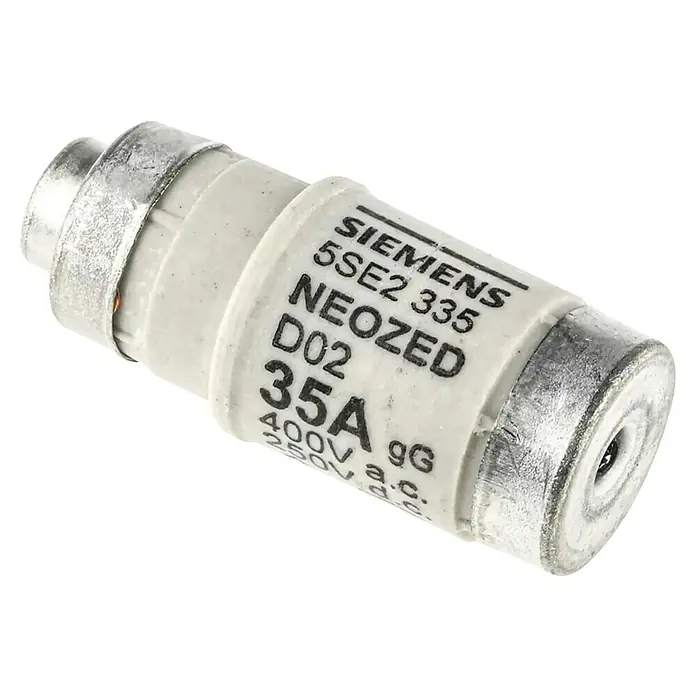 Siemens Neozed-Sicherung Sentron 5SE2335 - 35 A, 400 V, Größe: D02, 10 Stk. - Nahaufnahme einer Siemens 5SE2 335 NEOZED D02 35A Sicherung für den elektrischen Schutz.
