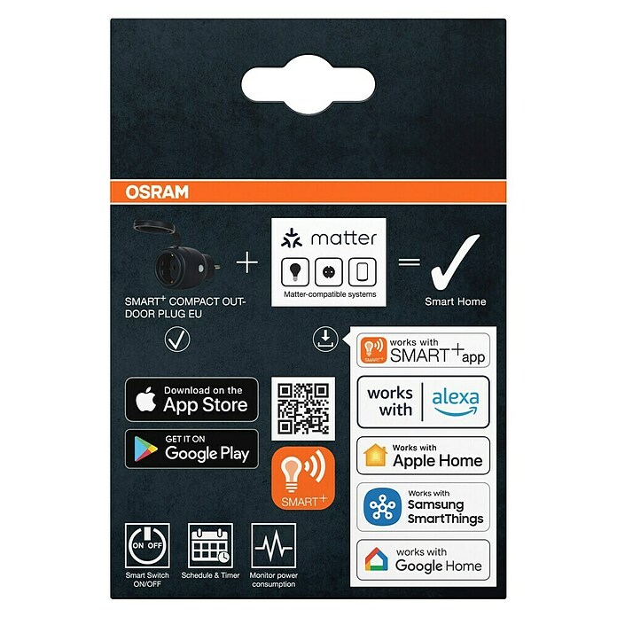 Osram Smart+ Pametna vtičnica Energy Meter  (Bela, Maksimalna priključna moč: 2.300 W) | 3458 - Smart Home | CBPA - Smart home | CBP - Smart home | CB - Elektroinstallation | C - Elektro | BAUHAUS