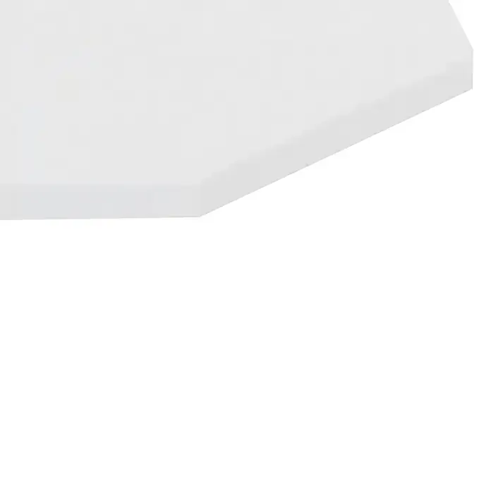 Wetwall Eckregal - L x B: 20 x 20 cm, Designer White - Nahaufnahme eines weißen Papierstapels, der die Textur und die Schichtung des Papiers hervorhebt.