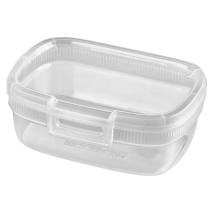 Curver Lunchbox Snapbox - L x B x H: 13,2 x 10,1 x 5 cm, Transparent - Transparente Frischhaltedose mit Clipverschluss. Ideal für die Aufbewahrung von Lebensmitteln und zur Organisation im Kühlschrank. Robust und wiederverwendbar.