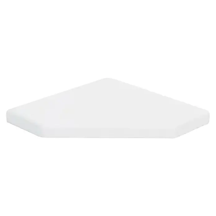 Wetwall Eckregal - L x B: 20 x 20 cm, Designer White - Weiße Homebase für Roboterstaubsauger. Sie ist minimalistisch gestaltet und bietet eine zuverlässige Ladestation für den Saugroboter.
