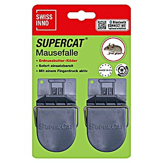 Swissinno SuperCat Mausefalle (Schlagfalle, Kunststoff, 2 Stk.)