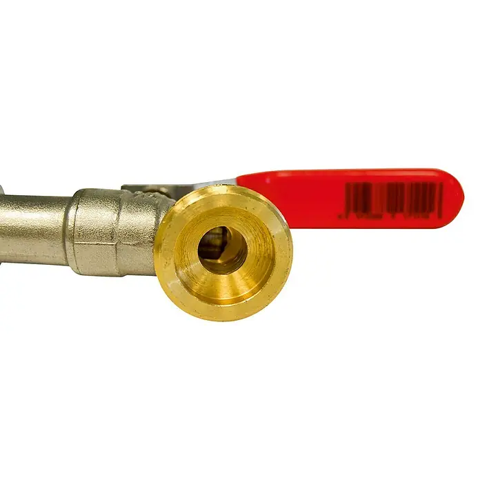 Grifo de esfera - Dimensión conexión: ¾″, Latón - Válvula de bola de latón con mango rojo y conexión precisa, ideal para fontanería y calefacción. Diseño duradero que garantiza la longevidad.