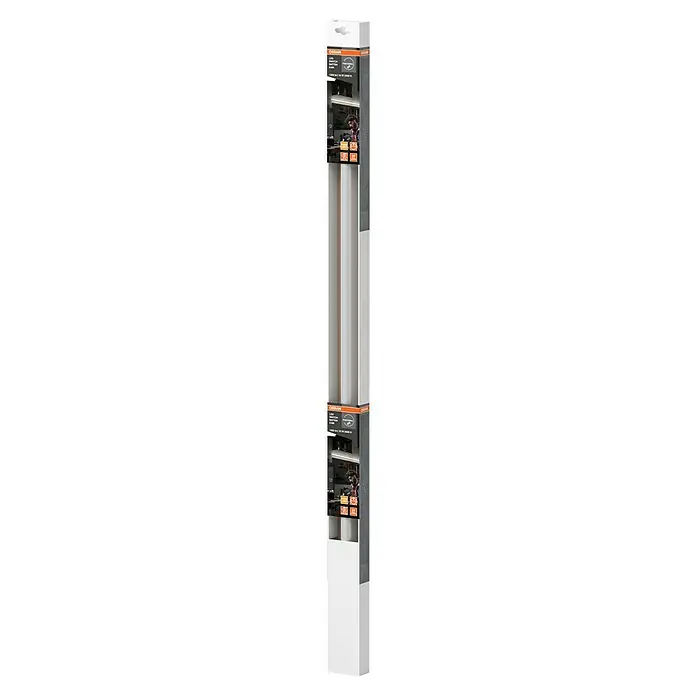 Osram LED-Lichtleiste Switch Batten - L x B x H: 87,3 x 2,2 x 3 cm, Lichtfarbe: Warmweiß, 10 W - Osram LED Switch Batterie Line Lampenverpackung mit Produktbildern und Informationen für den Verwendungszweck.