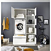 Respekta Waschmaschinenschrank Clara (L x B: 67,6 x 117,4 cm, Weiß, Mit Waschmaschinenschrank & Wäscheschrank) | BAUHAUS