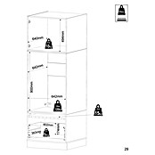 Respekta Waschmaschinenschrank Clara (L x B: 67,6 x 67,4 cm, Weiß, Waschmaschinenschrank) | BAUHAUS
