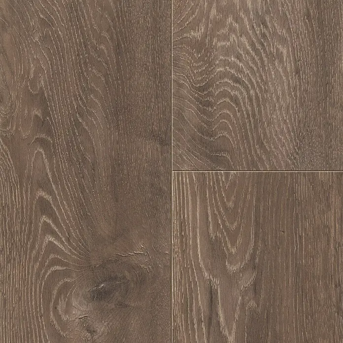 LOGOCLIC Aquaprotect Laminatmuster Night Oak - 290 x 200 x 8 mm, Landhausdiele - Braunes Laminatbodenmuster mit Maserung und Textur für den Innenbereich. Die Oberfläche ist glatt und strapazierfähig.