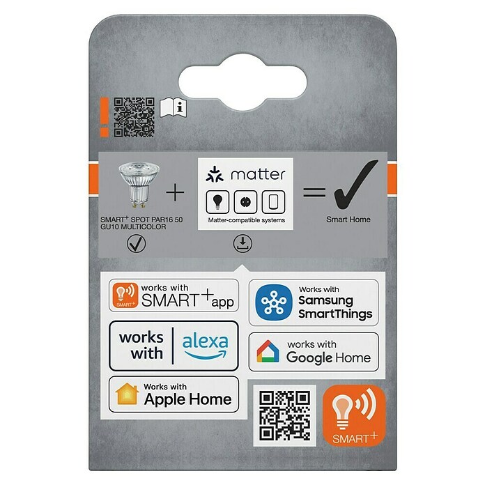 Osram Smart-LED-Lampe Spot (GU10, Dimmbar, RGBW, 350 lm, 5 W) | BAUHAUS