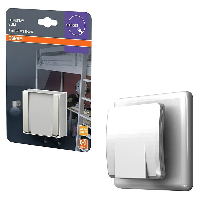 Osram LED nočna svetilka Lunetta  (0,3 W, Bela, 6 x 6 x 6 cm) | 3470 - Nachtlichter | CBMD - Kinderschutz/Nachtlichter | CBM - Elektroartikel | CB - Elektroinstallation | C - Elektro | BAUHAUS