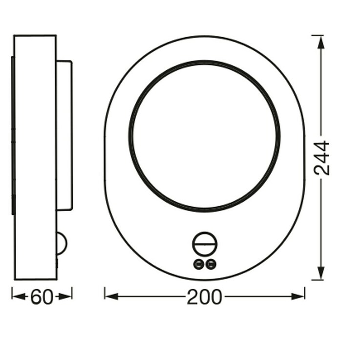 Osram LED zunanja stenska svetilka Endura Disc  (8 W, 24,4 x 20 x 6 cm, Srebrna, IP44) | 3079 - Wandleuchte outdoor mit Bewegungsmelder | CAJA - Outdoorleuchten Hochvolt | CAJ - Outdoorleuchten | CA - Beleuchtung | C - Elektro | BAUHAUS