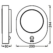 Osram LED zunanja stenska svetilka Endura Disc  (8 W, 24,4 x 20 x 6 cm, Srebrna, IP44) | 3079 - Wandleuchte outdoor mit Bewegungsmelder | CAJA - Outdoorleuchten Hochvolt | CAJ - Outdoorleuchten | CA - Beleuchtung | C - Elektro | BAUHAUS