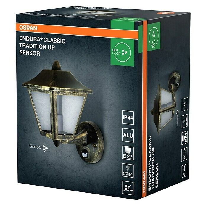 Osram Aplique exterior con sensor Endura (L x An x Al: 23 x 17 x 28 cm, IP44) | BAUHAUS