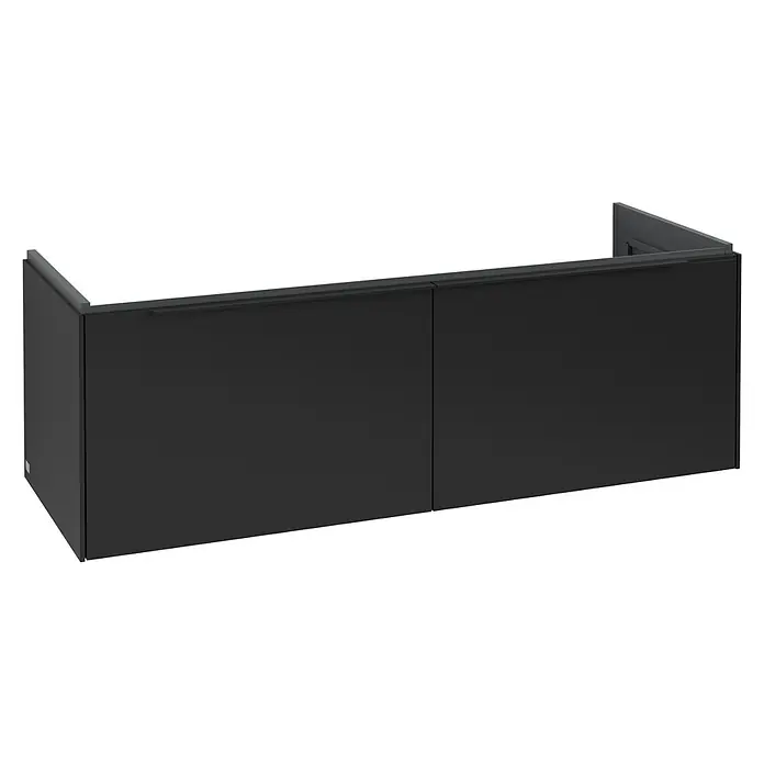 Villeroy & Boch Subway 3.0 Waschbeckenunterschrank - Volcano Black, Anzahl Schubladen: 2 Stk., Farbe Griff: Volcano Black, B x T x H: 127,2 x 47,8 x 42,9 cm, Ohne Beleuchtung, Geeignet für Doppelwaschtisch - Einrichtungselement in dunklem Anthrazit. Diese moderne Kommode besticht durch ihr minimalistisches Design und die glatten Oberflächen.
