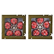 Weihnachtskugeln (Glas, Durchmesser: 6 cm, Rot/Weiß, 5 Stk.) | BAUHAUS