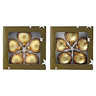 Geroma Weihnachtskugeln (Durchmesser: 6 cm, Gold, Glas, 5 Stk.)