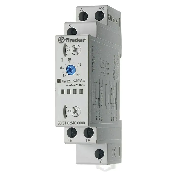 Phoenix Contact Relais-Modul FINDER 4C.01.9.024.0050 - 16 A - Das Finder Zeitrelais 80.01.0.240.0000 ist ein elektronisches Bauteil zur Steuerung von zeitabhängigen Schaltvorgängen in Anlagen.